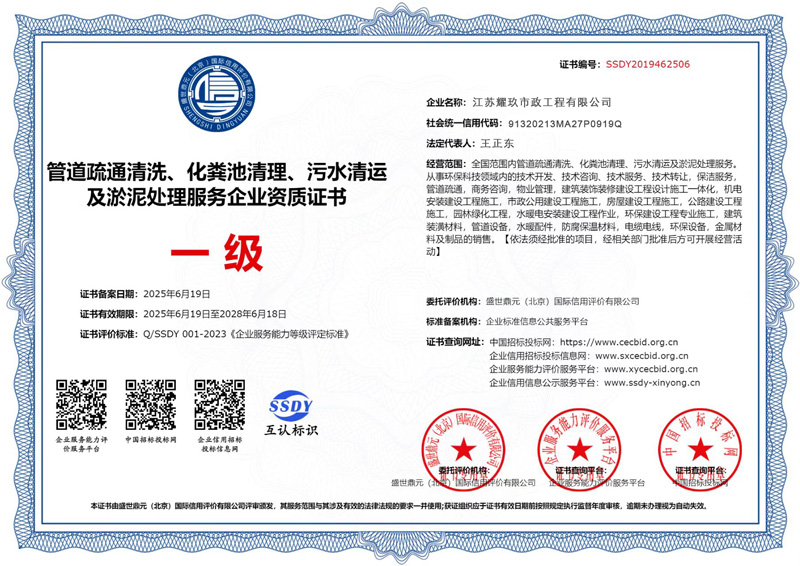 观音里企业资质证书